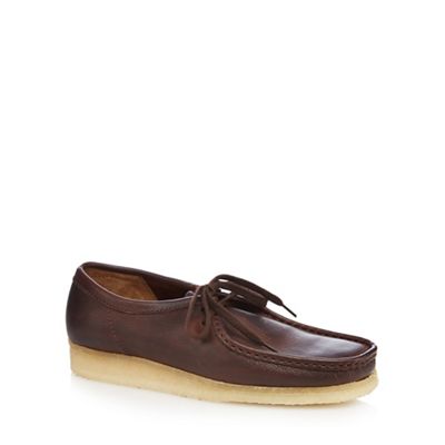 Dark brown wallabee shoes